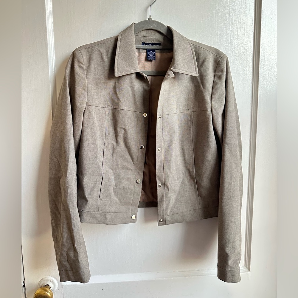 Vintage Ann Taylor Taupe Blazer Jacket
